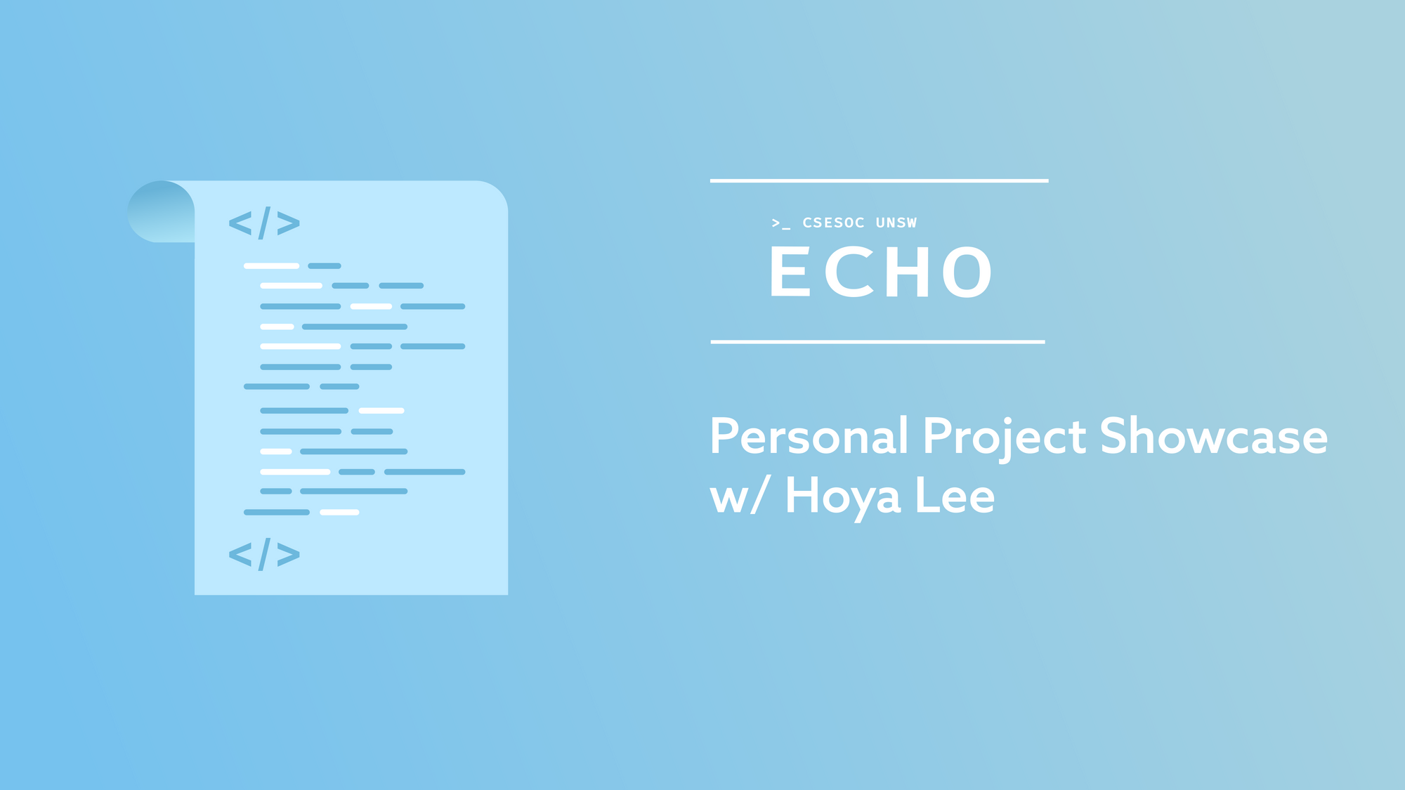 Personal Project Showcase w/ Hoya Lee