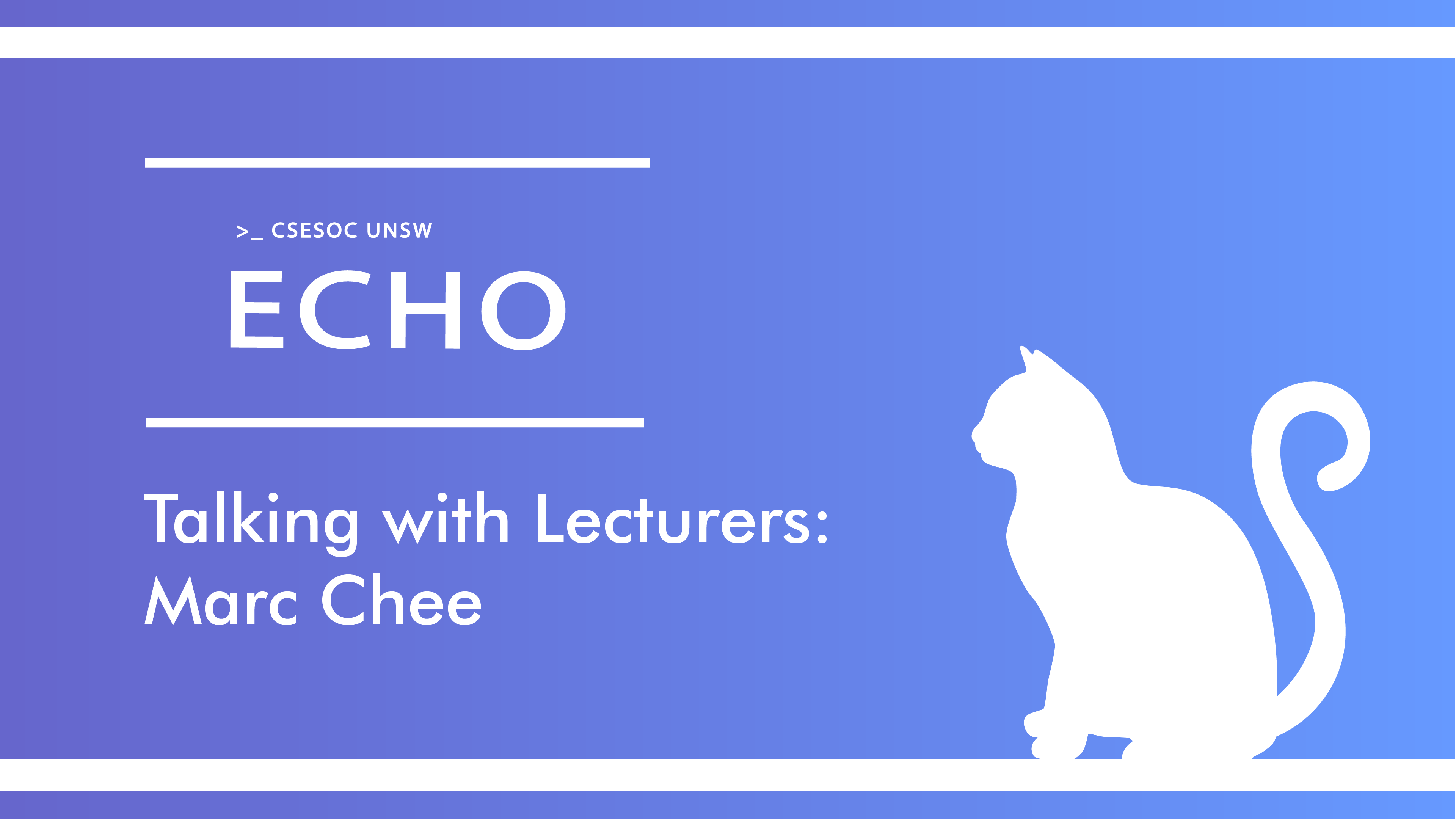 Talking with Lecturers: Marc Chee
