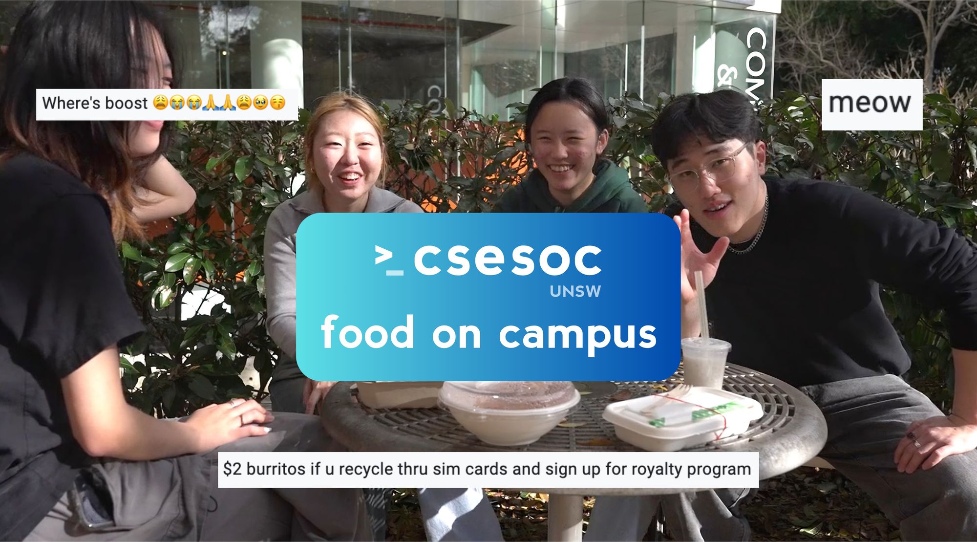 cs students touch grass and eat